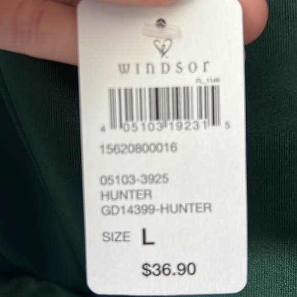 Green Satin Dress - Picture 3 of 3